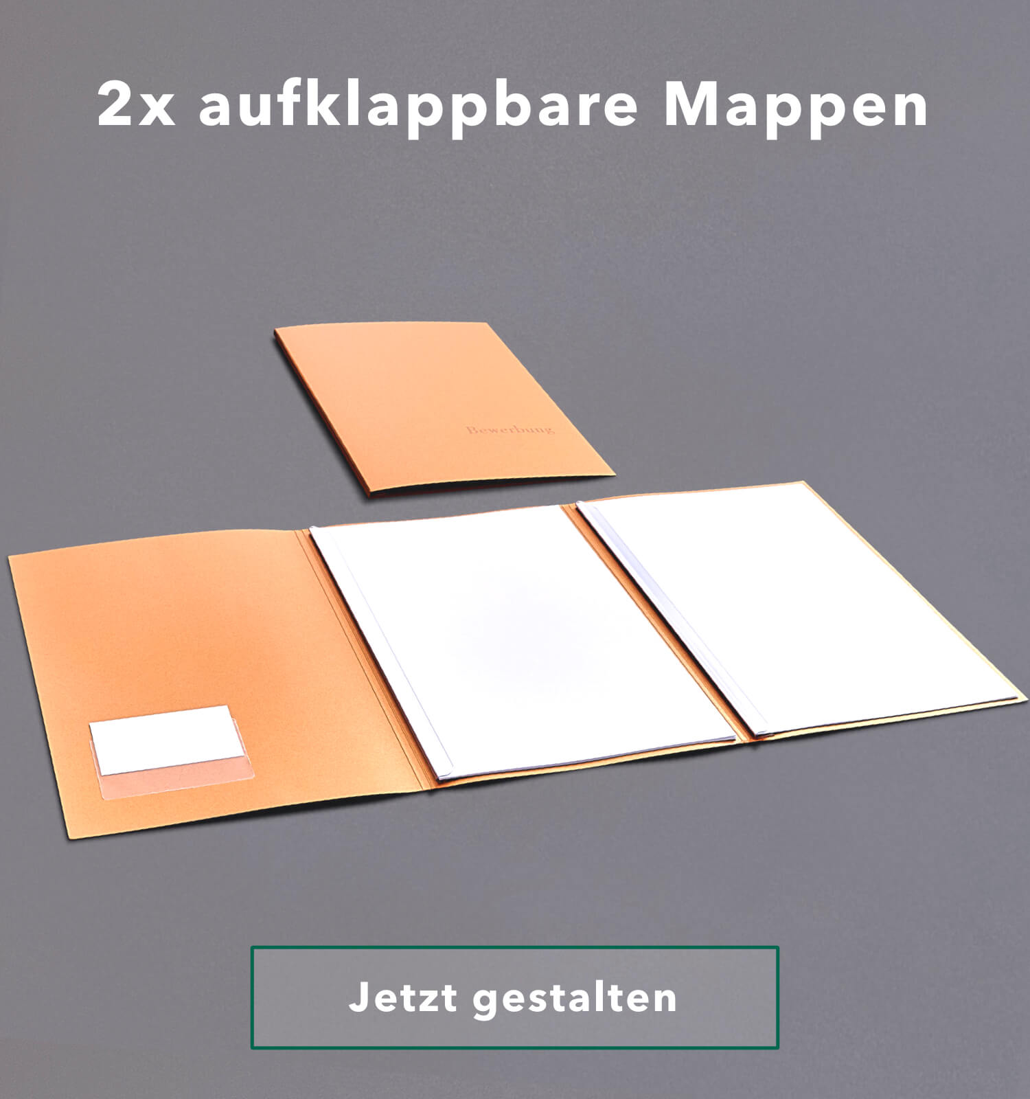 2x aufklappbare Mappen