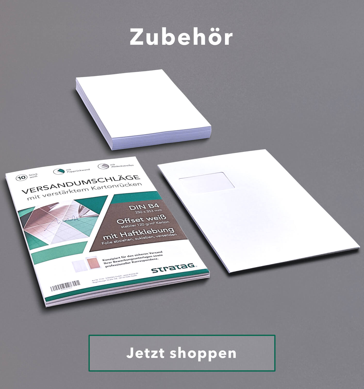 Versandtaschen und Kopierpapier