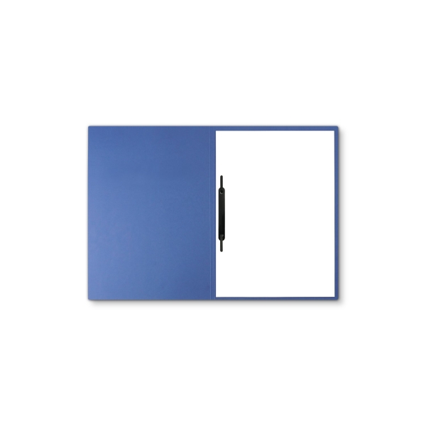 Karton-Mappe mit Lederstruktur 1-teilig in Blau mit 1 Heftstreifen