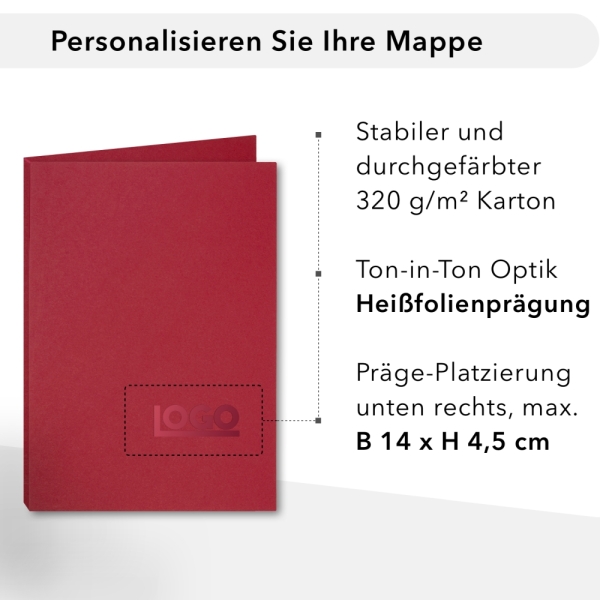 Präsentationsmappen mit Logo bedrucken