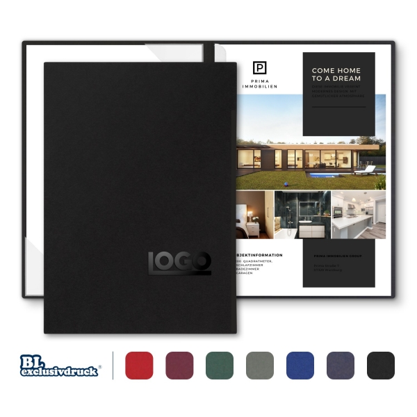 8 Stück Hotelmappen BL-exclusivdruck® BL-plus Naturkarton