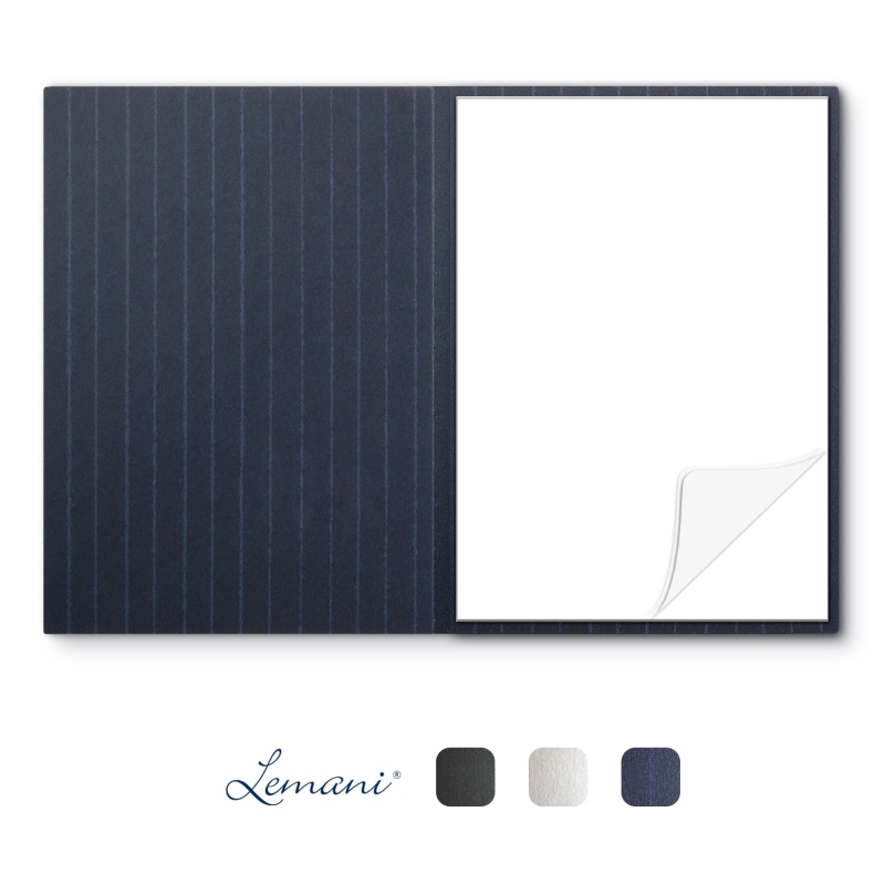 8 Stück Schreibmappen mit Notizblock Lemani® IMPULS Textil-Design