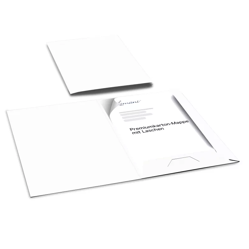 10 Stück Präsentationsmappen mit Laschen Lemani® Premium-Karton (1781)
