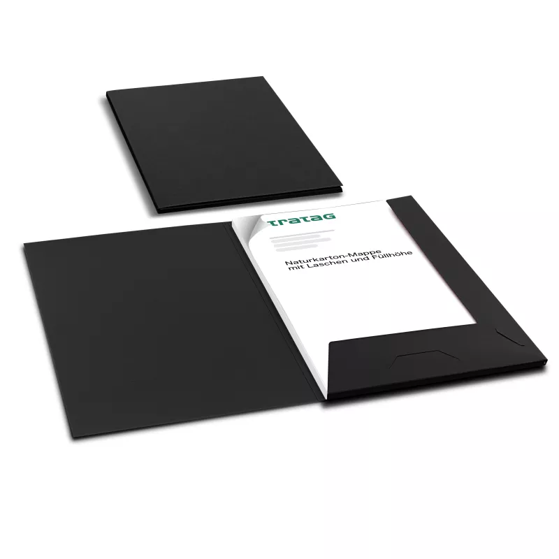 5 Stück Präsentationsmappen mit Füllhöhe BL-exclusivdruck® Naturkarton (9655)