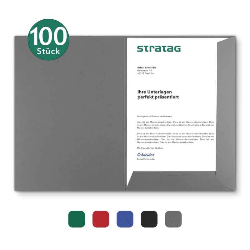 60 Stück Präsentationsmappen BL-exclusivdruck® Naturkarton