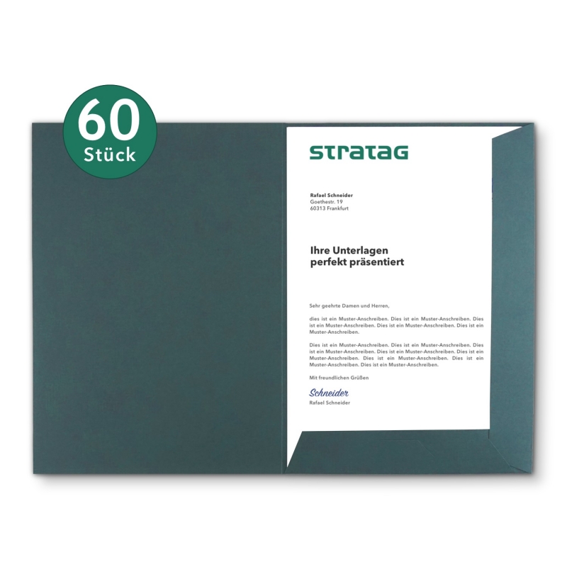 60 Stück Präsentationsmappen BL-exclusivdruck® Naturkarton
