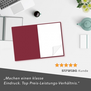 8 Stück Seminarmappen mit Schreibblock BL-exclusivdruck® BL Naturkarton