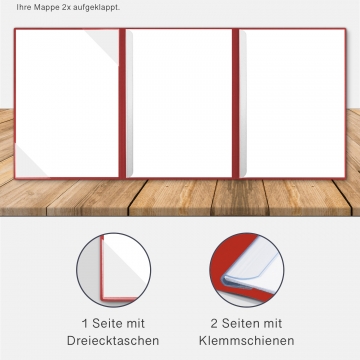 5 Stück Zeugnismappen BL-exclusivdruck® OPTIMA-plus Naturkarton