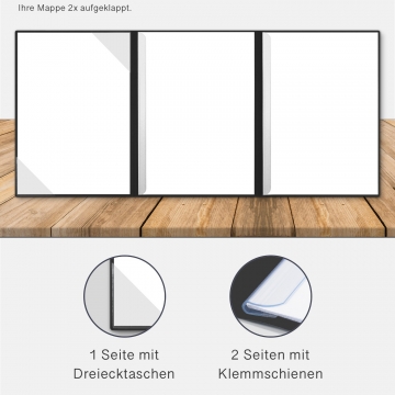 5 Stück Zeugnismappen BL-exclusivdruck® OPTIMA-plus Naturkarton