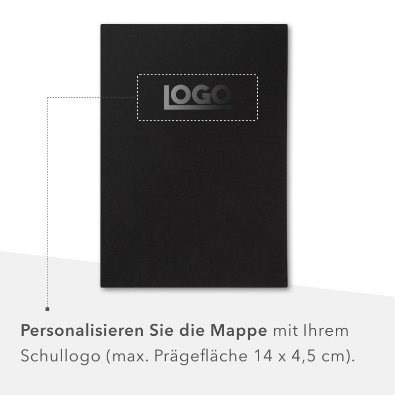 5 Stück Zeugnismappen BL-exclusivdruck® OPTIMA-plus Naturkarton