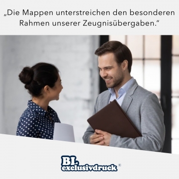 5 Stück Zeugnismappen BL-exclusivdruck® OPTIMA-plus Naturkarton