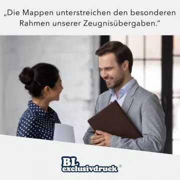 5 Stück Zeugnismappen BL-exclusivdruck® OPTIMA-plus Naturkarton