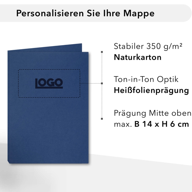 8 Stück Zeugnismappen BL-exclusivdruck® BL-plus Naturkarton