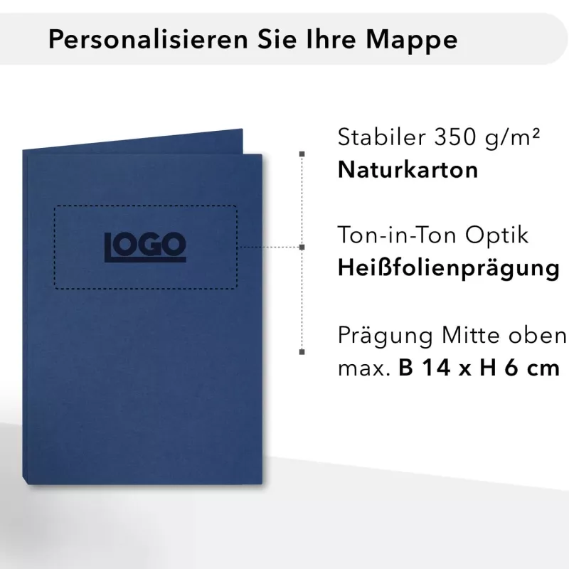 25 Stück Zeugnisübergabe-Mappen BL-plus Naturkarton (Zeugnis der Allgemeinen Hochschulreife)