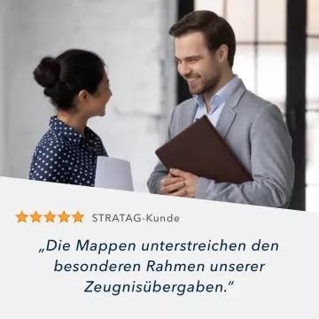 25 Stück Zeugnisübergabe-Mappen BL-plus Naturkarton (Zeugnis der Allgemeinen Hochschulreife)