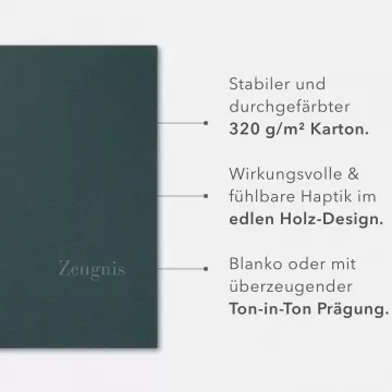8 Stück Zeugnismappen ECO-plus Recyclingkarton