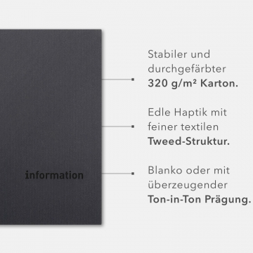 8 Stück Informationsmappen Lemani® CARISMA Textil-Design