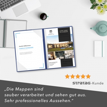 8 Stück Exposémappen BL-exclusivdruck® BL-plus Naturkarton