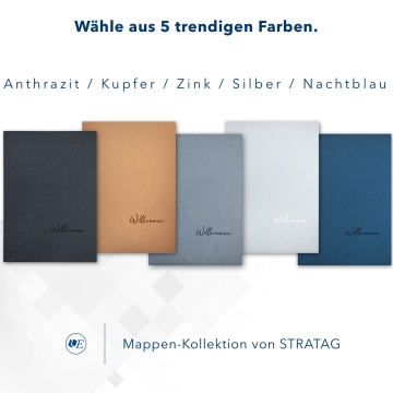 8 Stück Willkommensmappen Esclusiva® Classic-plus Metallic-Effekt