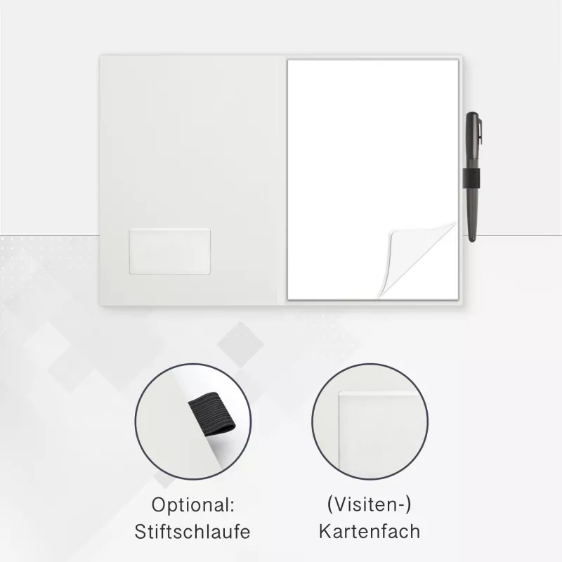 8 Stück Schreibmappen mit Notizblock Lemani® IMPULS Premium-Karton