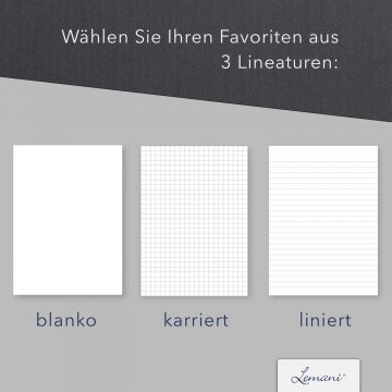 8 Stück Schreibmappen mit Notizblock Lemani® IMPULS Textil-Design