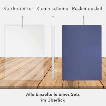 6 Stück STRATAG Klemmmappen Klemmschienen-Set Lederstruktur % SALE