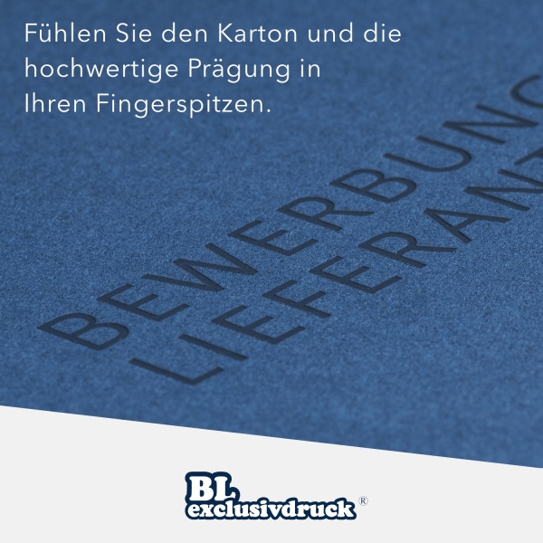 200 Stück Präsentationsmappen BL-exclusivdruck® Naturkarton