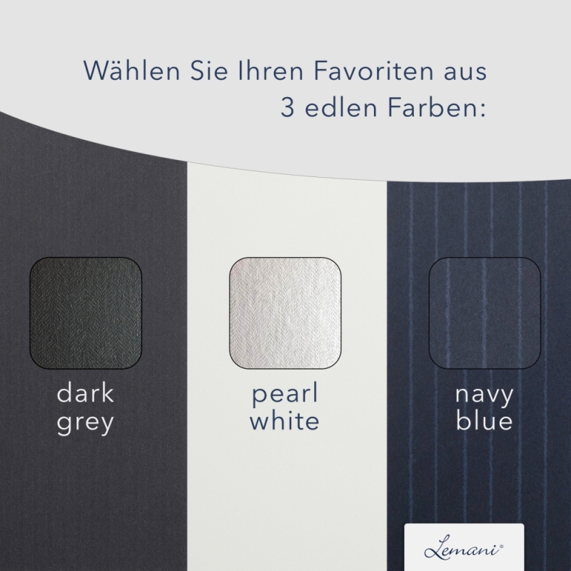 Premium Karton-Mappe 2-teilig in pearl white mit 2 Seiten Dreiecktaschen und eleganter Verschlusslasche