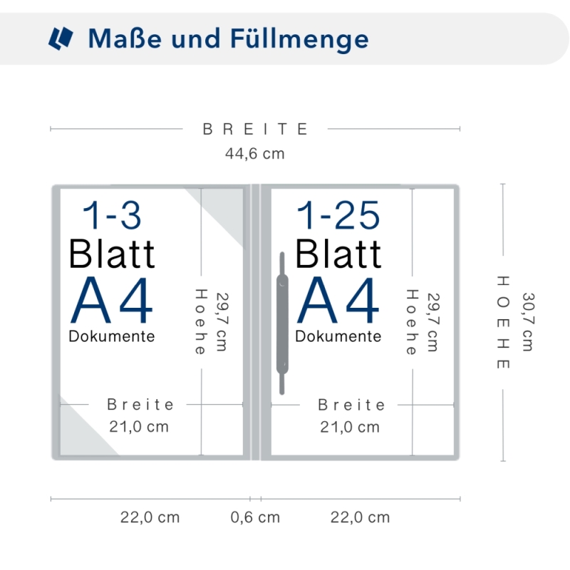 Karton-Mappe mit Metallic-Effekt 2-teilig in Smaragdgrün mit Dreiecktaschen und 1 Heftstreifen