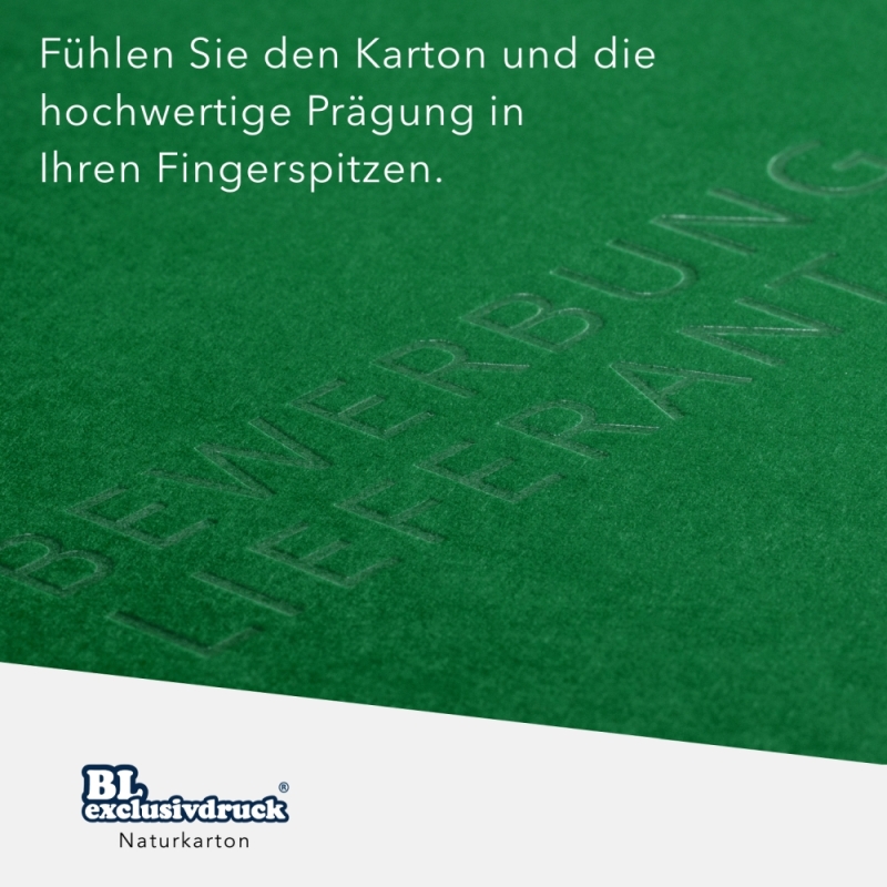 Naturkarton-Mappe 1-teilig in Blattgrün mit 1 Heftstreifen