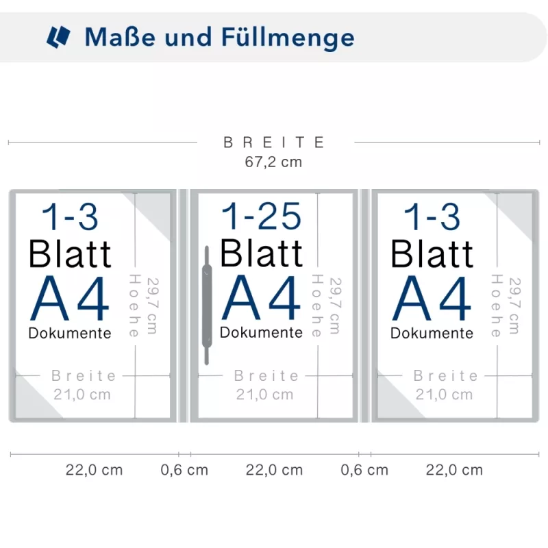 Karton-Mappe mit Metallic-Effekt 3-teilig in Anthrazit mit 2 Seiten Dreiecktaschen und 1 Heftstreifen