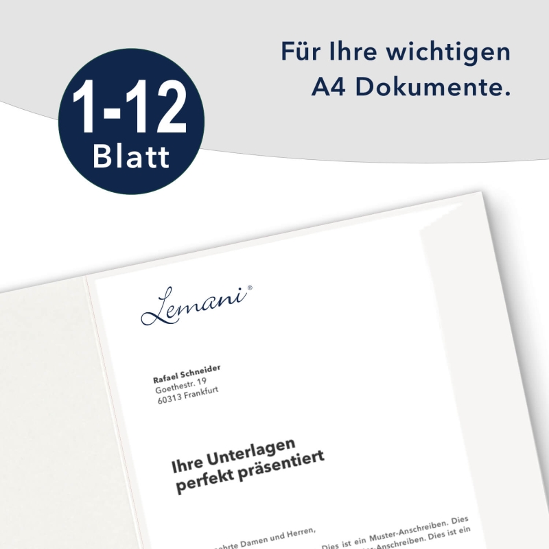 10 Stück Präsentationsmappen Lemani® Premium-Karton (1781)