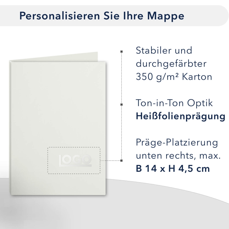 10 Stück Präsentationsmappen BL-exclusivdruck® Naturkarton (1781)