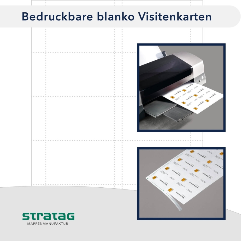 10 Stück Projektmappen mit Kartenfach (außen) und Laschen BL-exclusivdruck® Naturkarton (1788)