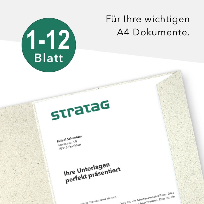 10 Stück Präsentationsmappen ECO Recyclingkarton (8821)