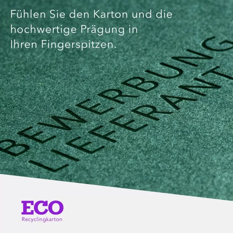 10 Stück Präsentationsmappen mit Laschen ECO Recyclingkarton (8821)
