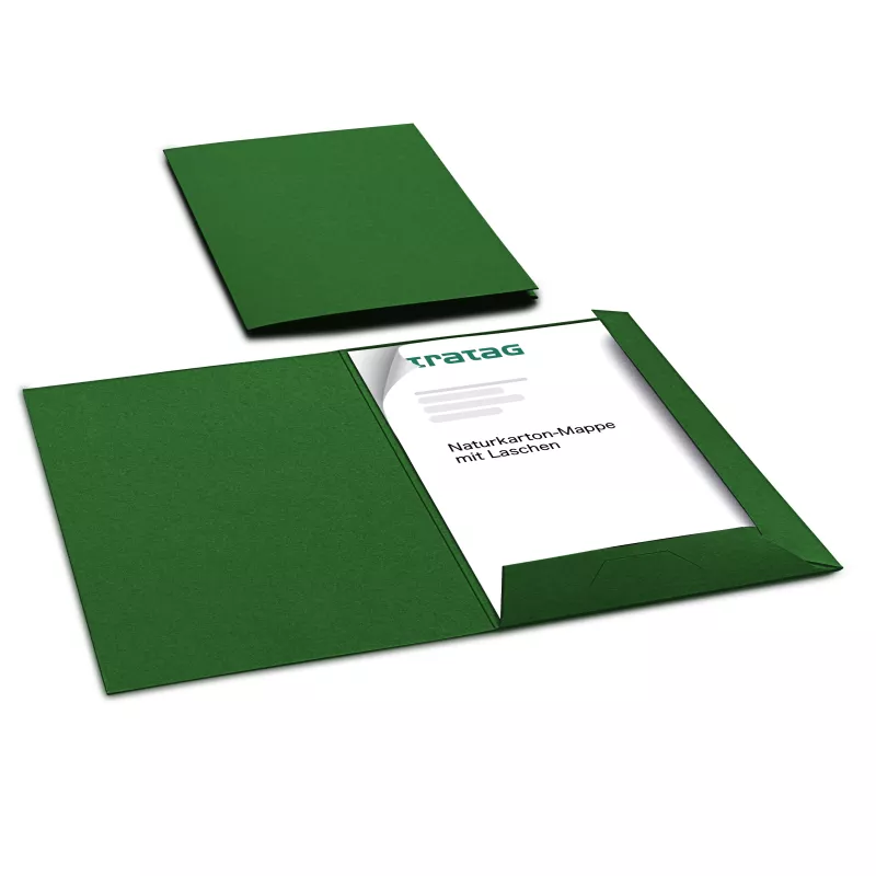 10 Stück Präsentationsmappen mit Laschen BL-exclusivdruck® Naturkarton (1701)