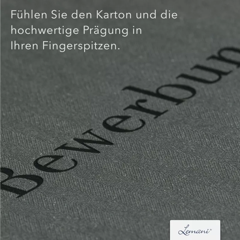 10 Stück Präsentationsmappen mit Laschen Lemani® Premium-Karton (1791)