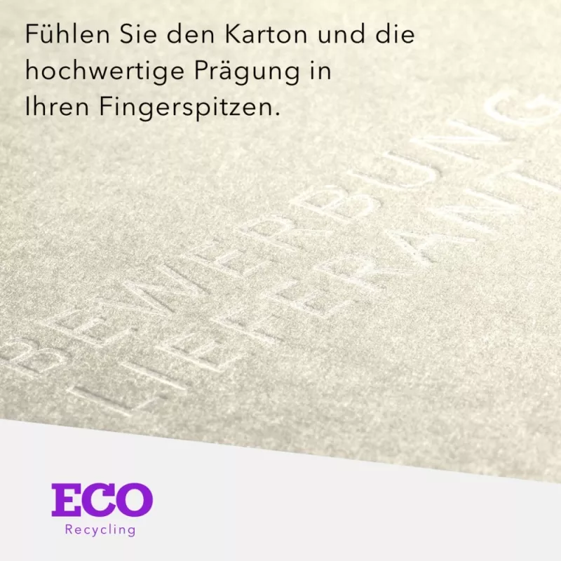 Recycling Karton-Mappe 1-teilig in Graspapier mit 1 Heftstreifen