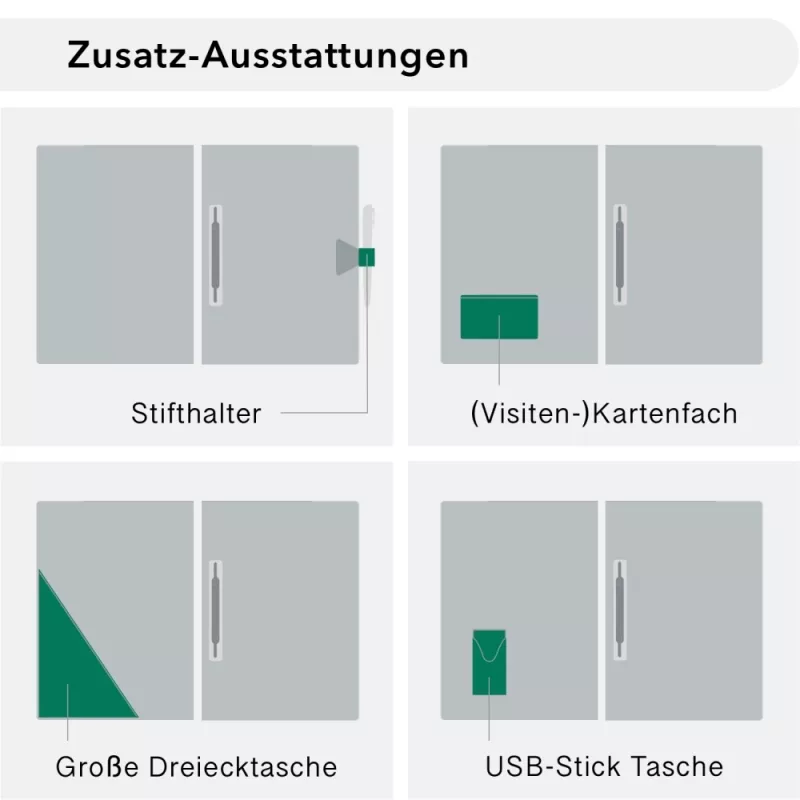Recycling Karton-Mappe 1-teilig in Kraftkarton mit 1 Heftstreifen
