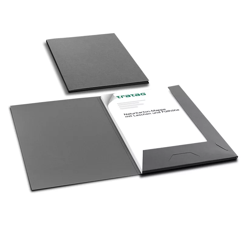 5 Stück Präsentationsmappen mit Füllhöhe BL-exclusivdruck® Naturkarton (9645)