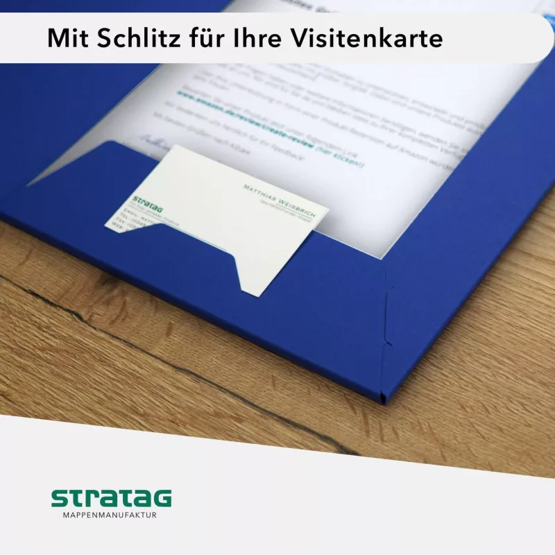 5 Stück Präsentationsmappen mit Füllhöhe BL-exclusivdruck® Naturkarton (9665)