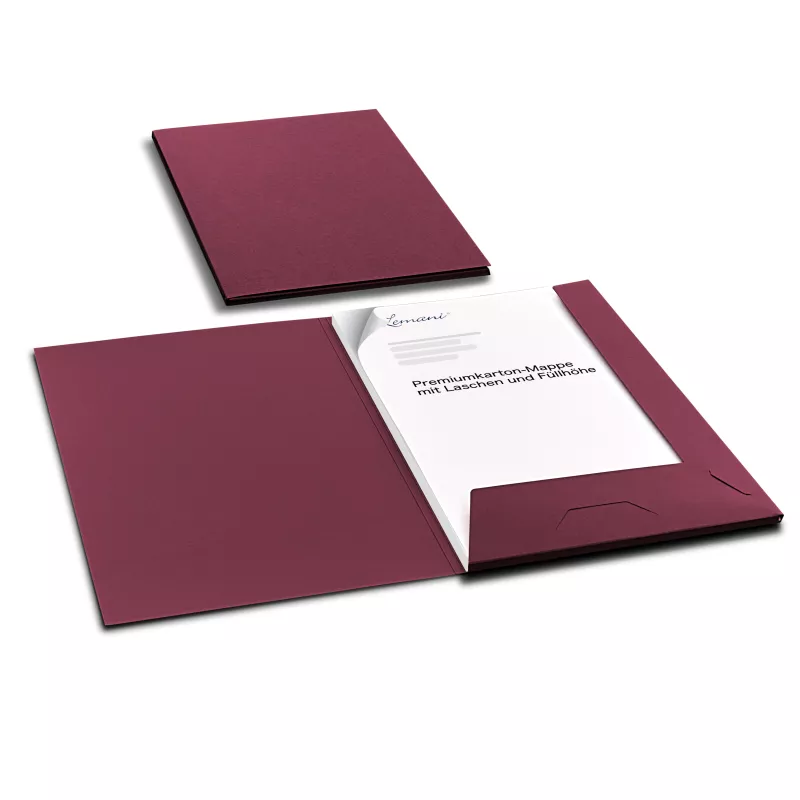 5 Stück Präsentationsmappen mit Füllhöhe Lemani® Premium-Karton (9635)