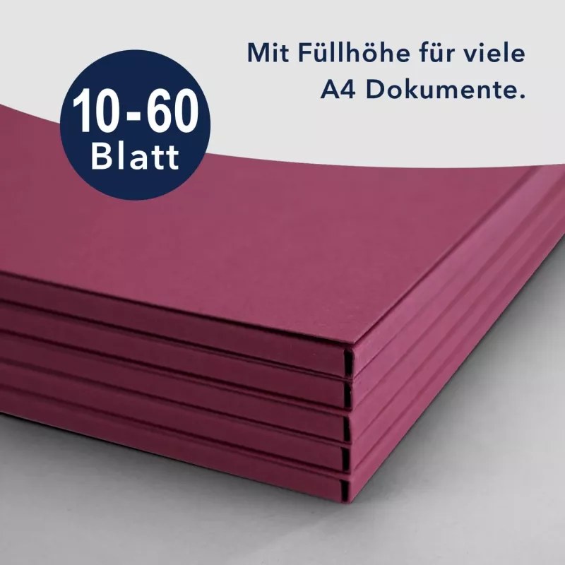 5 Stück Präsentationsmappen mit Füllhöhe Lemani® Premium-Karton (9635)