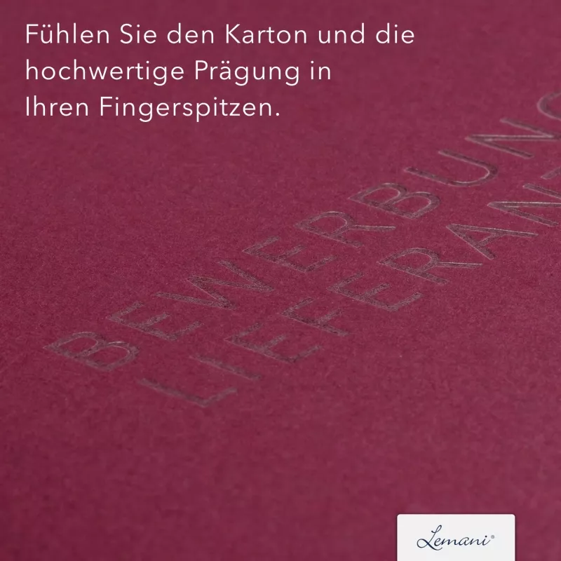 5 Stück Präsentationsmappen mit Füllhöhe Lemani® Premium-Karton (9635)