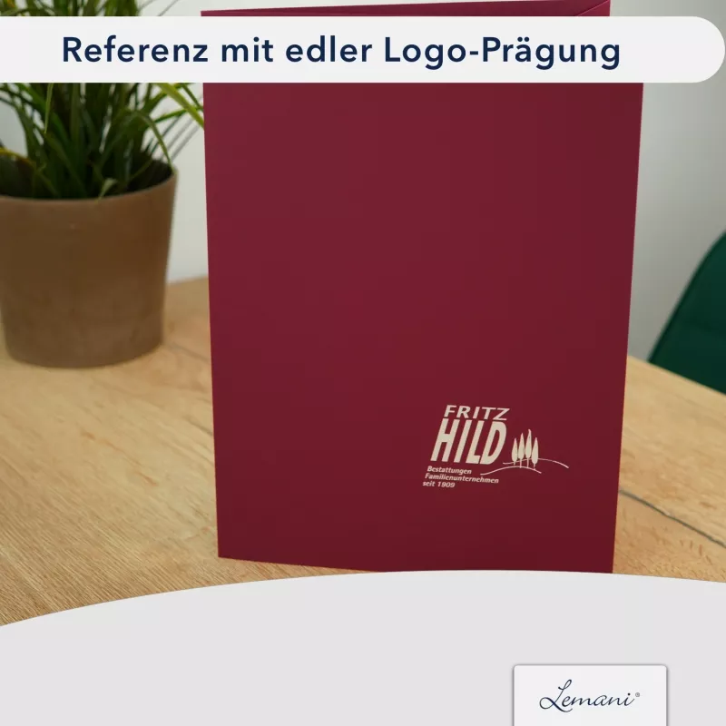 5 Stück Präsentationsmappen mit Füllhöhe Lemani® Premium-Karton (9635)