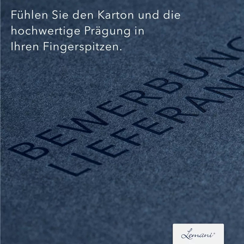 5 Stück Präsentationsmappen mit Füllhöhe Lemani® Premium-Karton (9625)