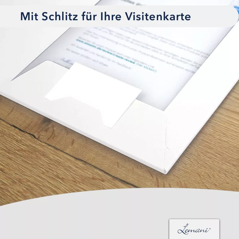 5 Stück Präsentationsmappen mit Füllhöhe Lemani® Premium-Karton (9625)