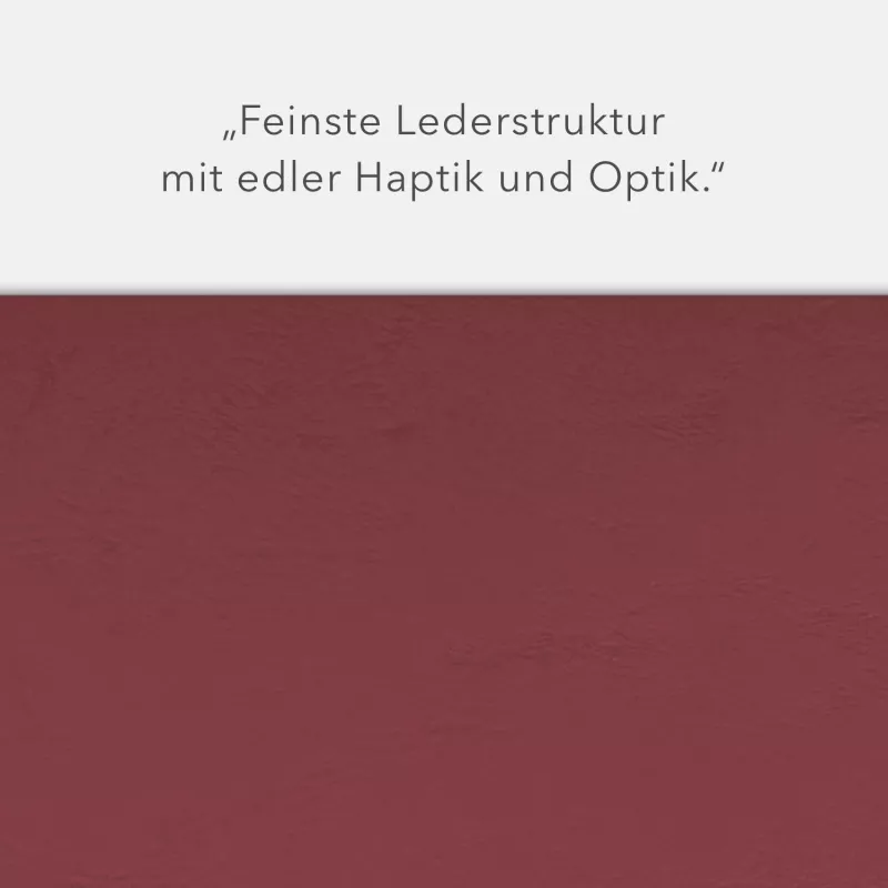 Karton-Mappe mit Lederstruktur 2-teilig in Bordeaux mit 2 Seiten Dreiecktaschen
