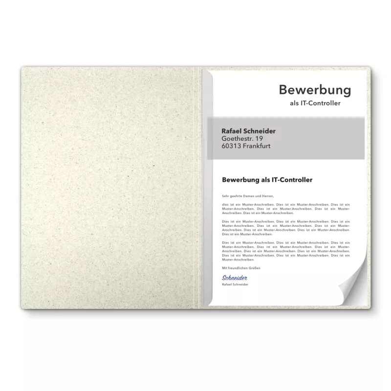 ECO 1-teilige Bewerbungsmappe Recycling-Karton